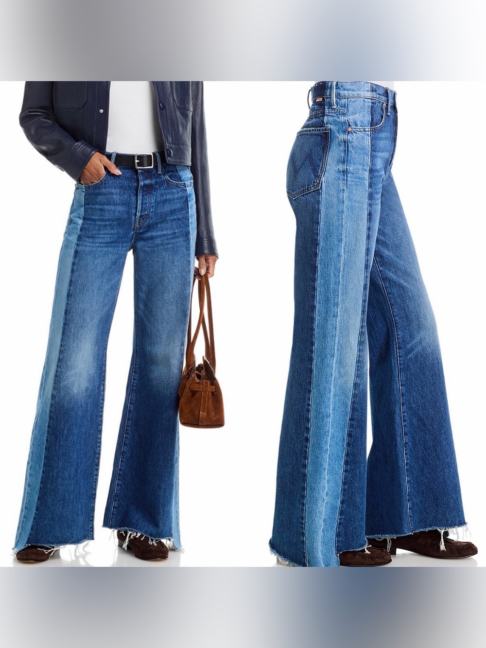 ⭐️ MOTHER
The Tux Sidestepper Sneak High Rise Flare Jeans in Double Take 30